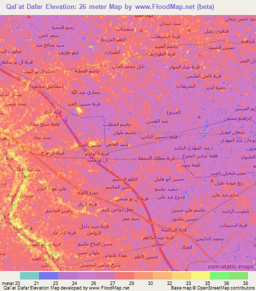 Qal`at Dafar,Iraq Elevation Map