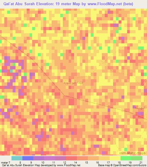 Qal`at Abu Surah,Iraq Elevation Map
