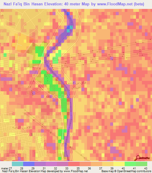 Nazl Fa'iq Bin Hasan,Iraq Elevation Map