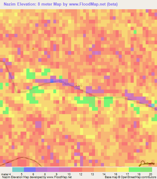 Nazim,Iraq Elevation Map