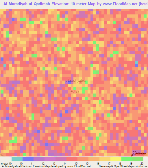 Al Muradiyah al Qadimah,Iraq Elevation Map