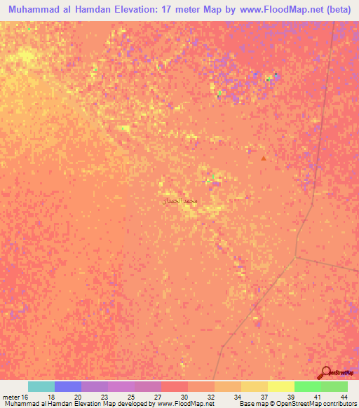 Muhammad al Hamdan,Iraq Elevation Map