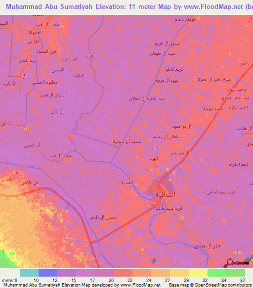 Muhammad Abu Sumatiyah,Iraq Elevation Map