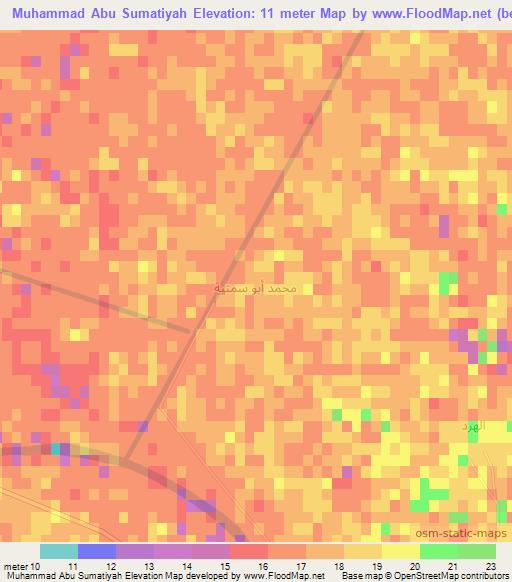 Muhammad Abu Sumatiyah,Iraq Elevation Map