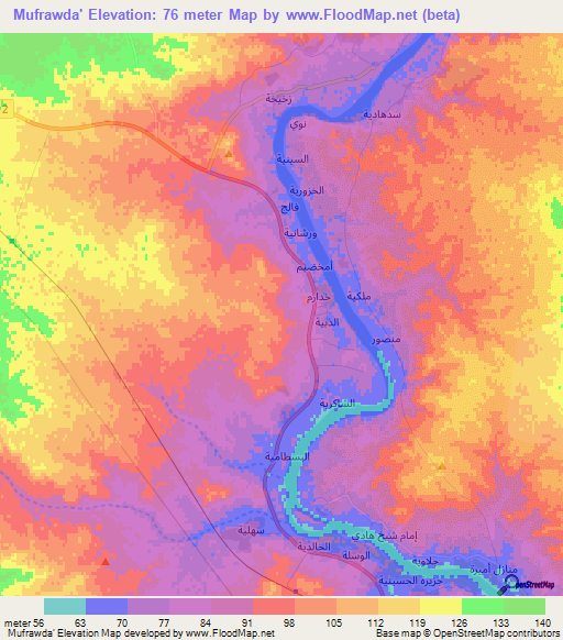 Mufrawda',Iraq Elevation Map