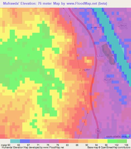 Mufrawda',Iraq Elevation Map