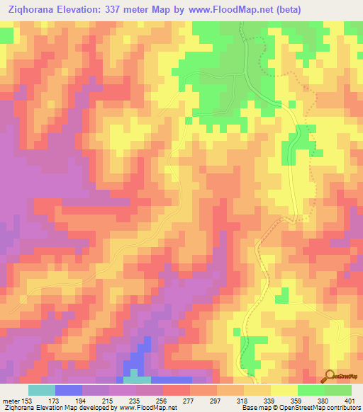 Ziqhorana,South Africa Elevation Map