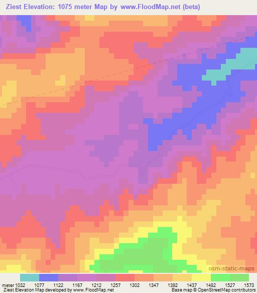 Ziest,South Africa Elevation Map