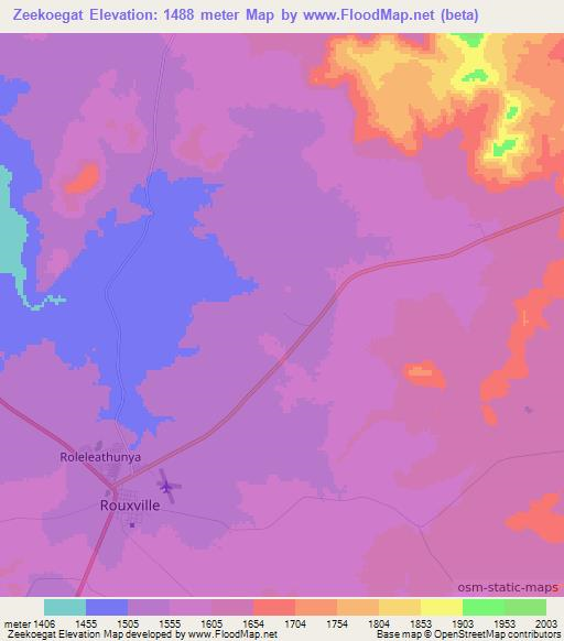 Zeekoegat,South Africa Elevation Map