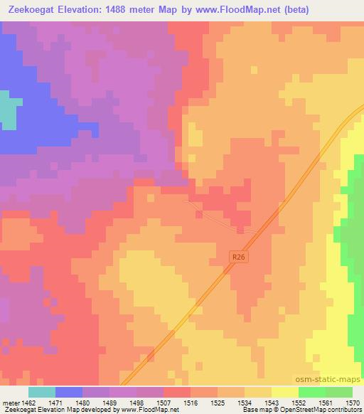 Zeekoegat,South Africa Elevation Map