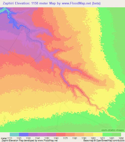 Zaphiri,South Africa Elevation Map