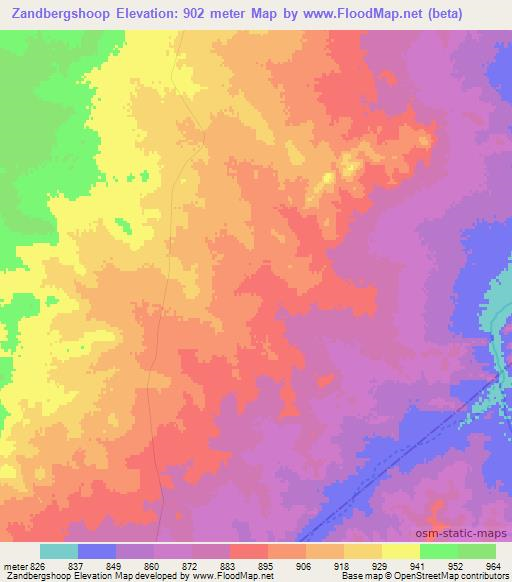 Zandbergshoop,South Africa Elevation Map