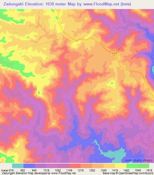 Zadungahi,South Africa Elevation Map