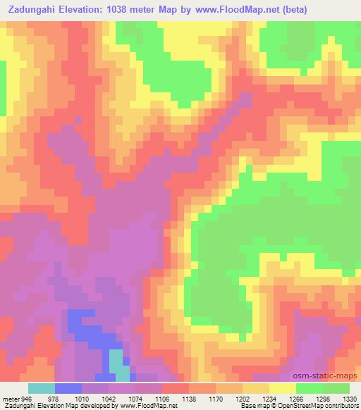 Zadungahi,South Africa Elevation Map