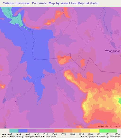 Yuleton,South Africa Elevation Map