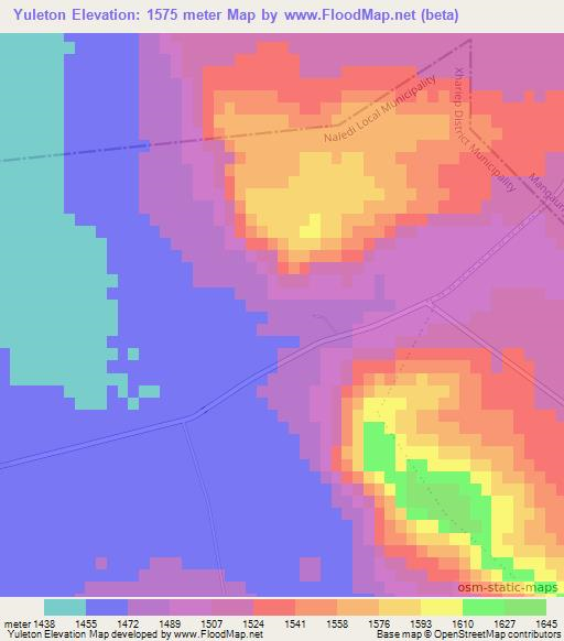 Yuleton,South Africa Elevation Map