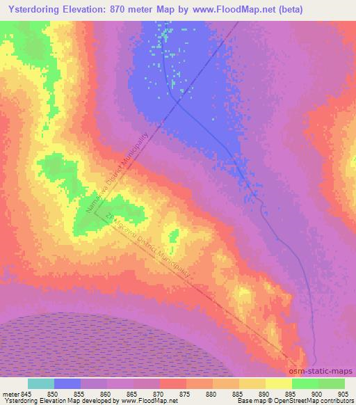 Ysterdoring,South Africa Elevation Map