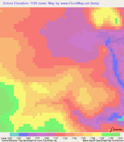 Xolora,South Africa Elevation Map