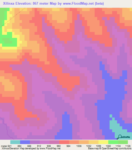 Xilinxa,South Africa Elevation Map