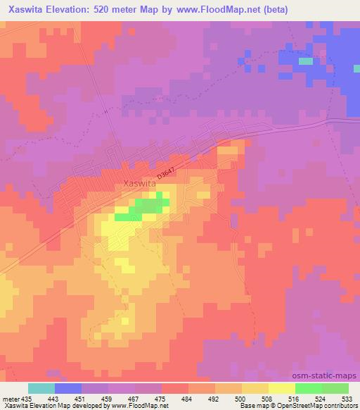 Xaswita,South Africa Elevation Map