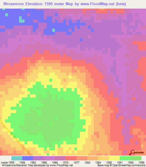 Wrosemore,South Africa Elevation Map