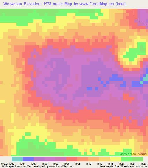 Wolwepan,South Africa Elevation Map