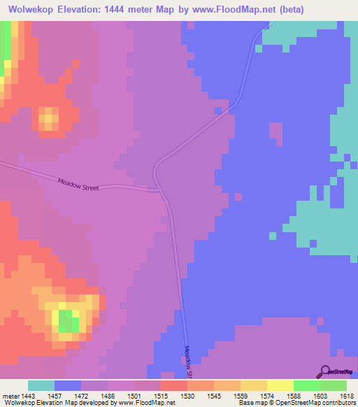 Wolwekop,South Africa Elevation Map