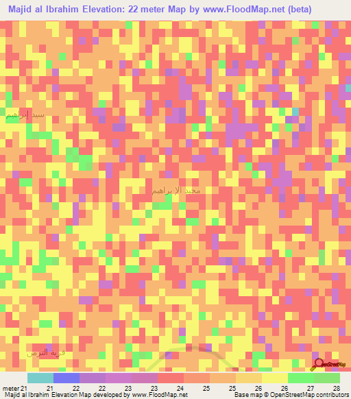 Majid al Ibrahim,Iraq Elevation Map