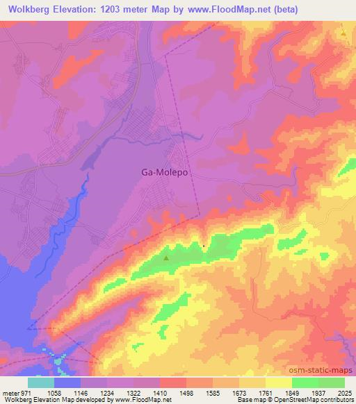 Wolkberg,South Africa Elevation Map