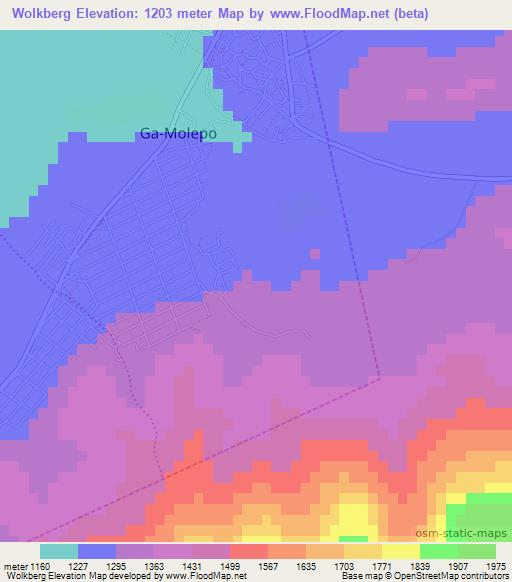 Wolkberg,South Africa Elevation Map