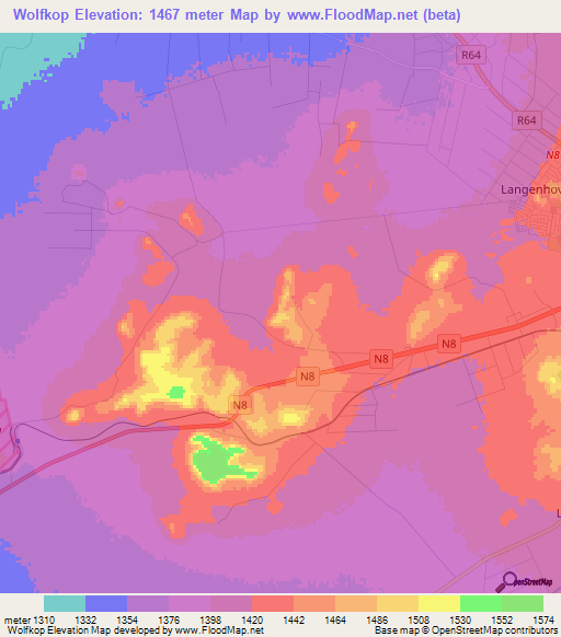 Wolfkop,South Africa Elevation Map