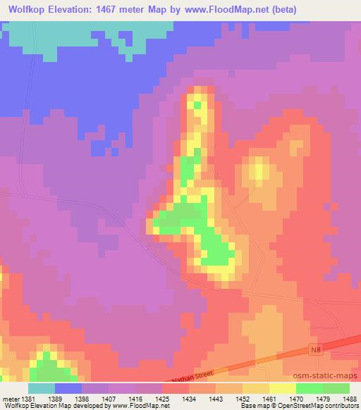 Wolfkop,South Africa Elevation Map