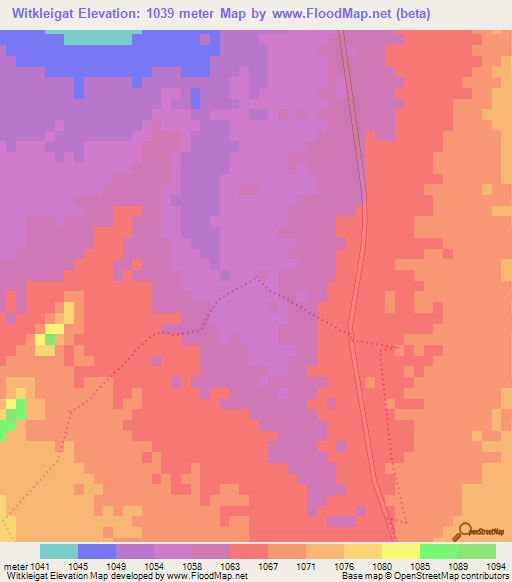 Witkleigat,South Africa Elevation Map