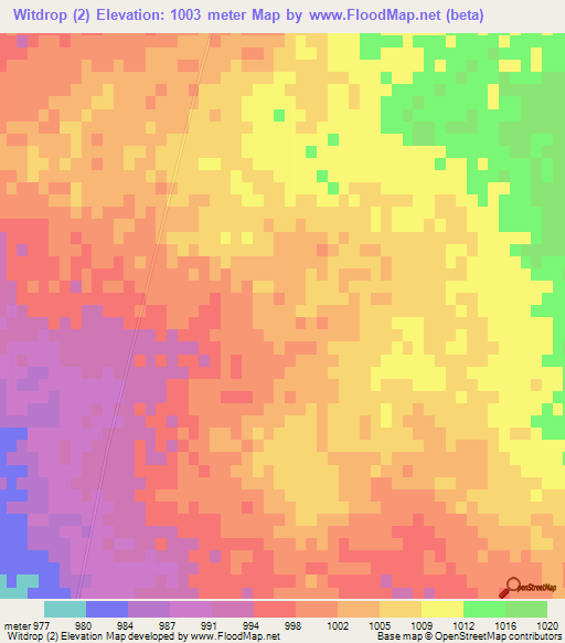 Witdrop (2),South Africa Elevation Map