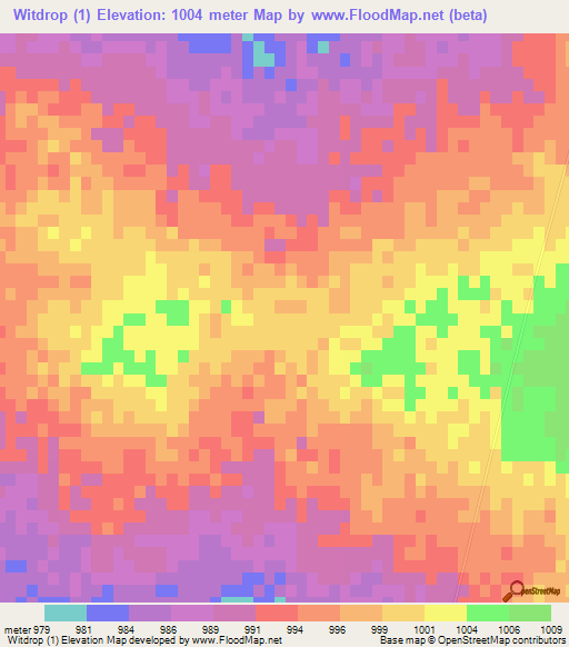 Witdrop (1),South Africa Elevation Map