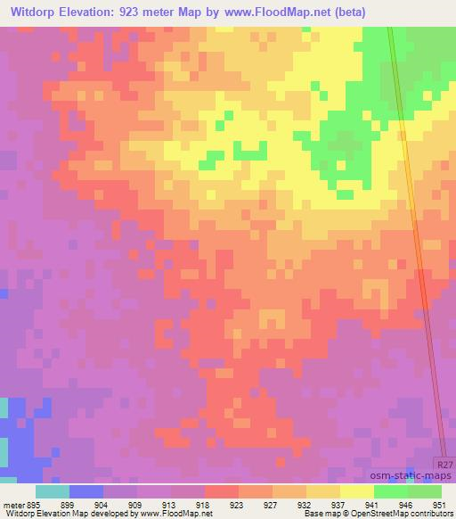 Witdorp,South Africa Elevation Map