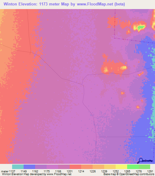 Winton,South Africa Elevation Map