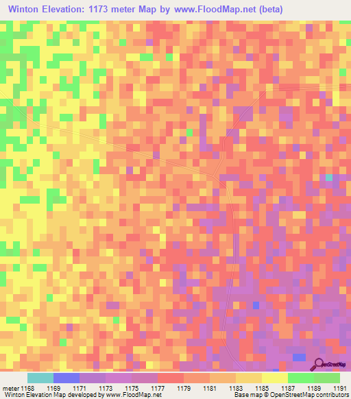 Winton,South Africa Elevation Map