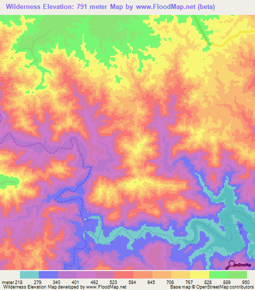 Wilderness,South Africa Elevation Map