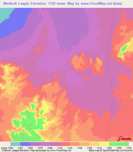 Wielkolk Laagte,South Africa Elevation Map