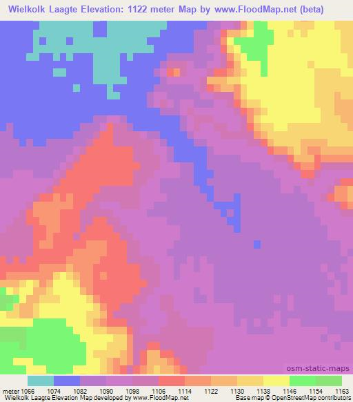 Wielkolk Laagte,South Africa Elevation Map