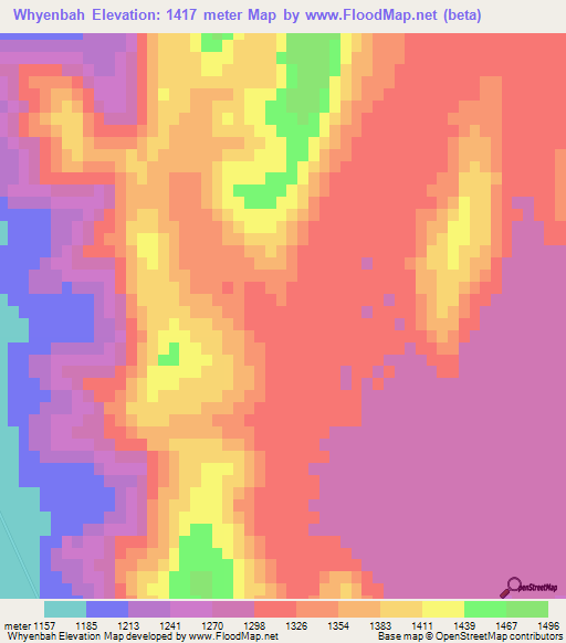 Whyenbah,South Africa Elevation Map