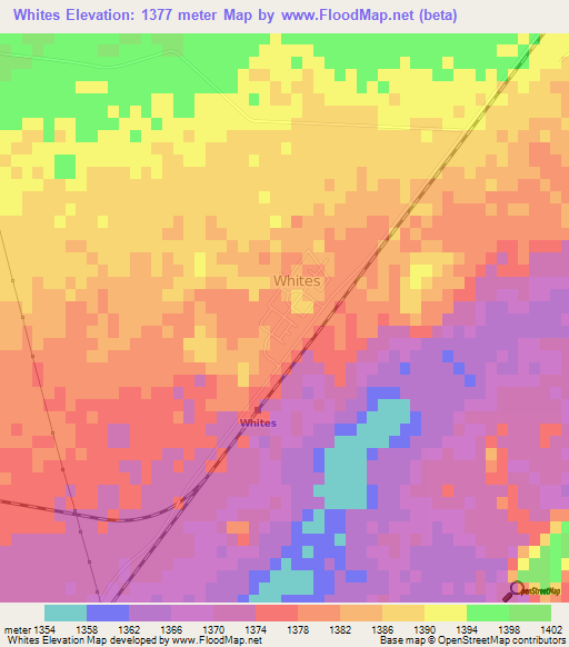 Whites,South Africa Elevation Map