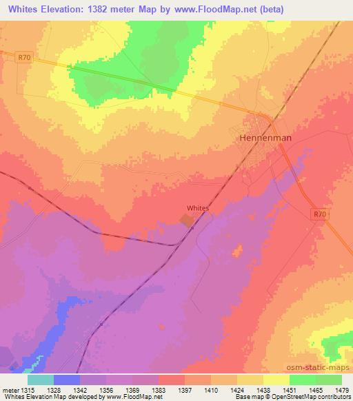 Whites,South Africa Elevation Map