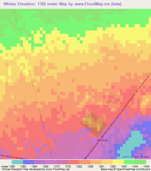 Whites,South Africa Elevation Map