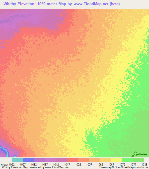 Whitby,South Africa Elevation Map