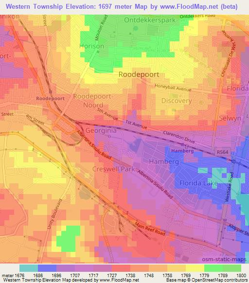 Western Township,South Africa Elevation Map