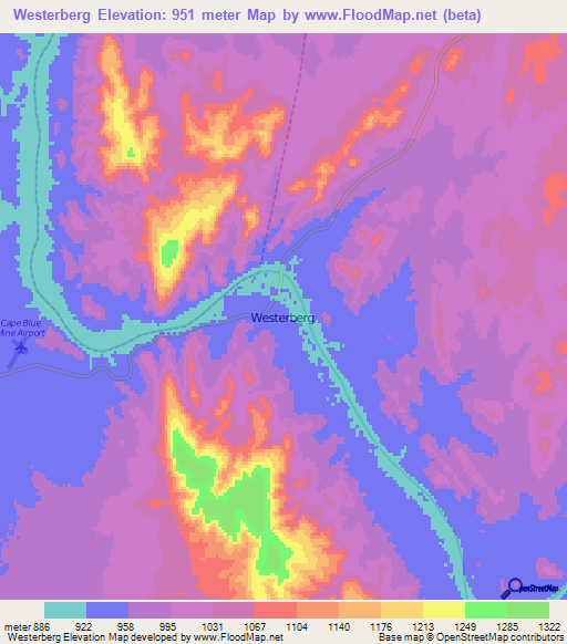 Westerberg,South Africa Elevation Map