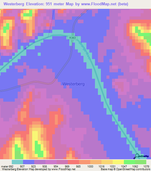 Westerberg,South Africa Elevation Map