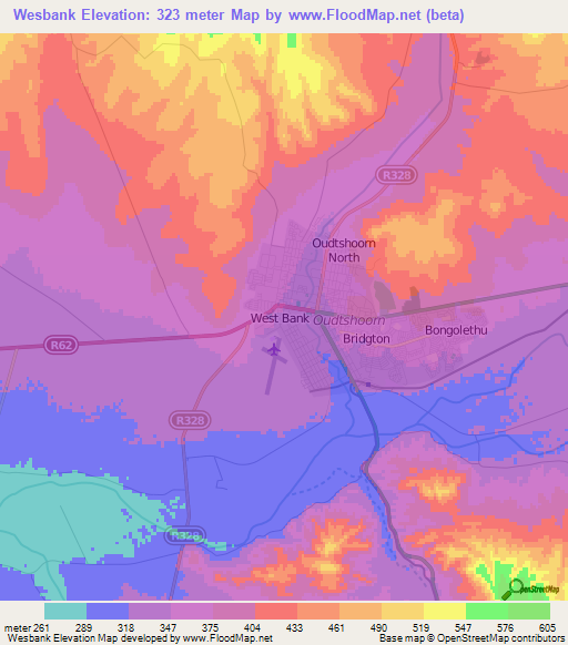 Wesbank,South Africa Elevation Map